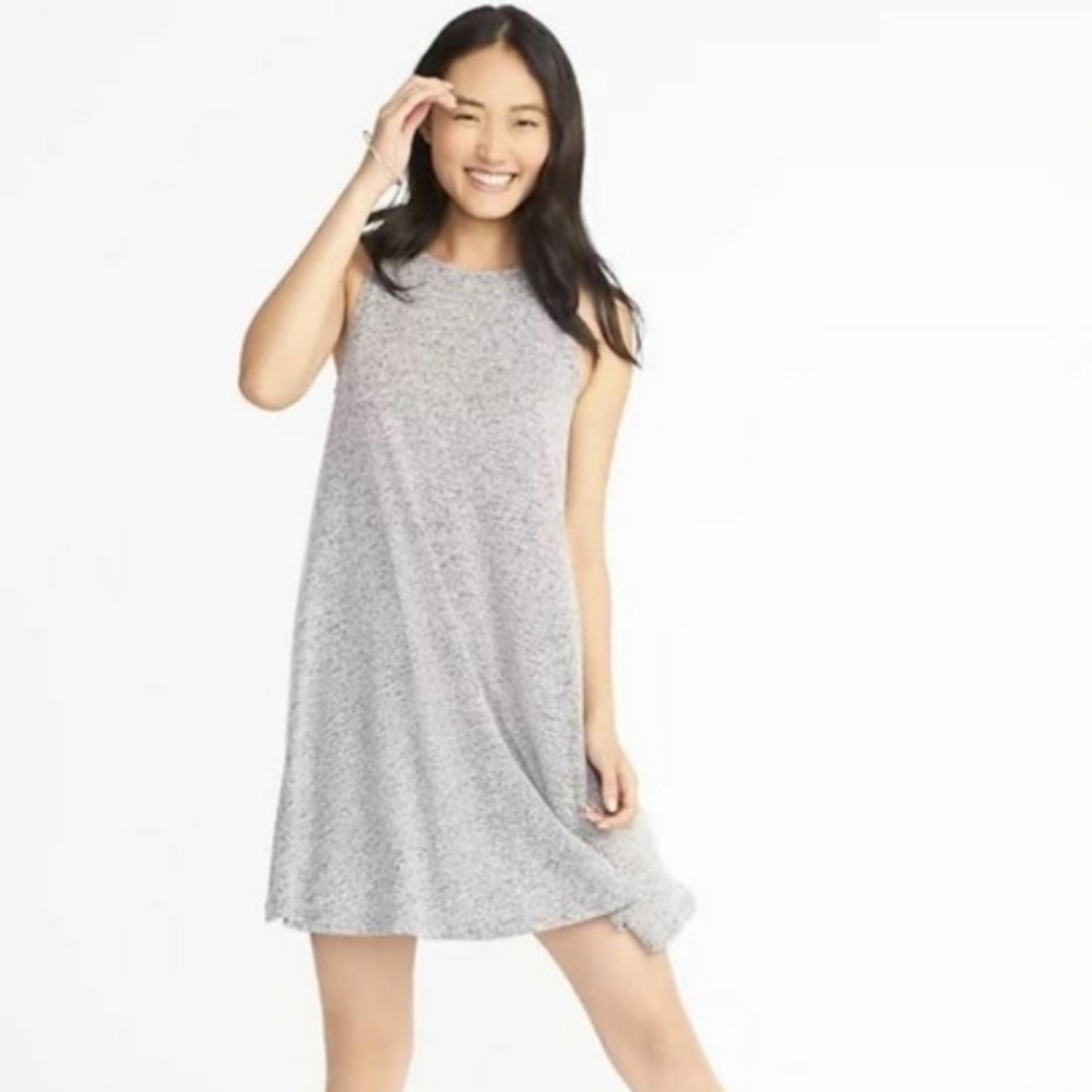 Old Navy Gray Sleeveless Swing Dress Size M